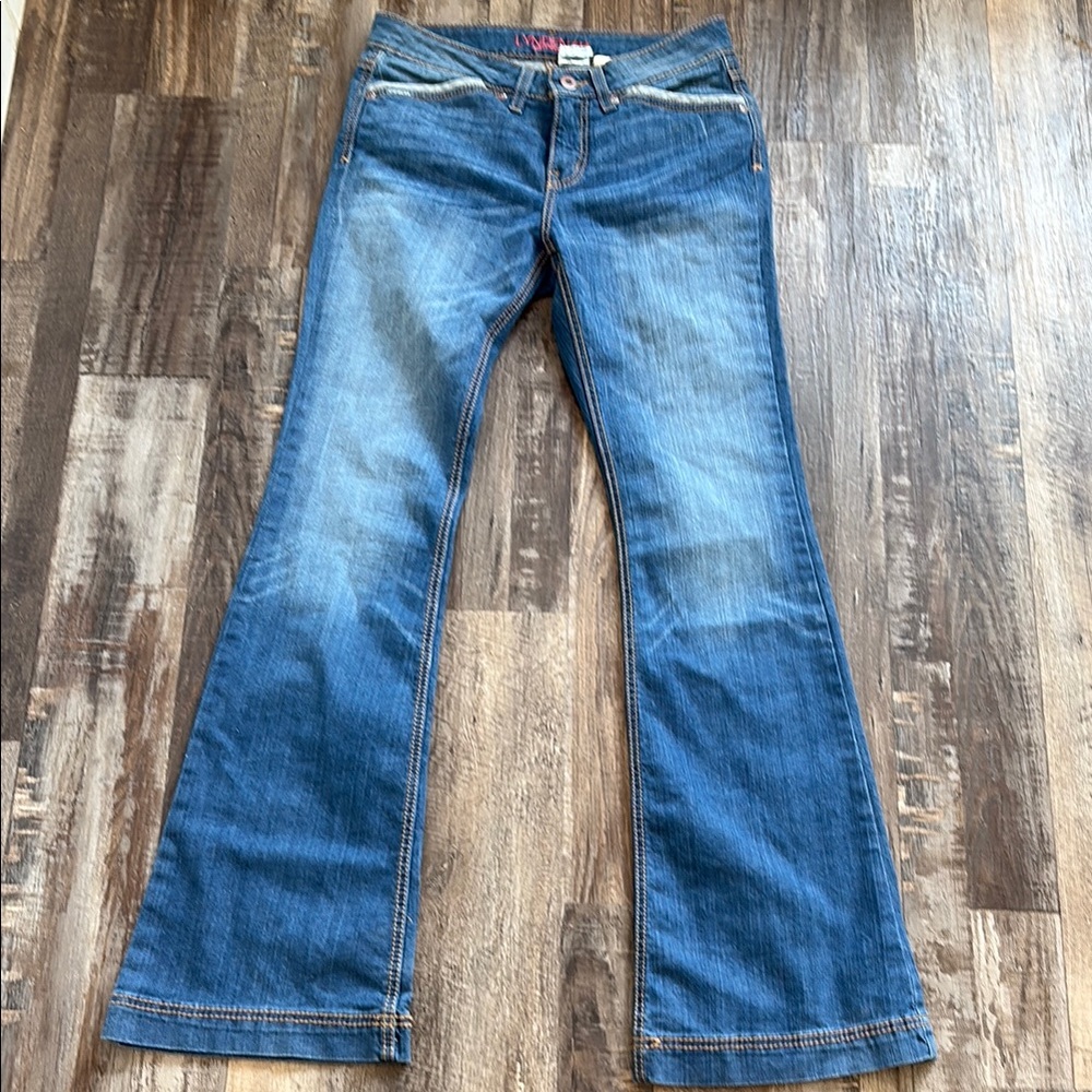 Cinch Blue Flare Wide Leg Jeans